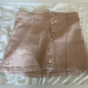 Pink jean skirt